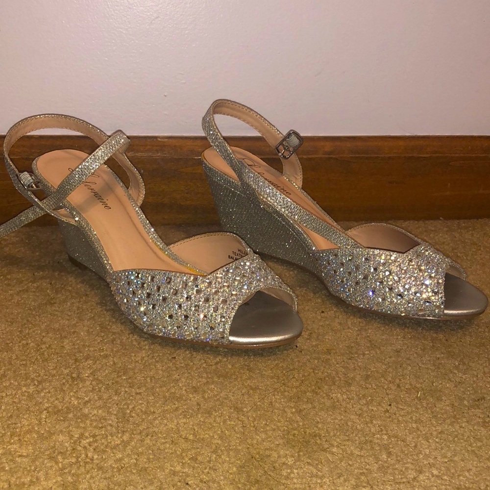 Sparkly 3 inch wedges